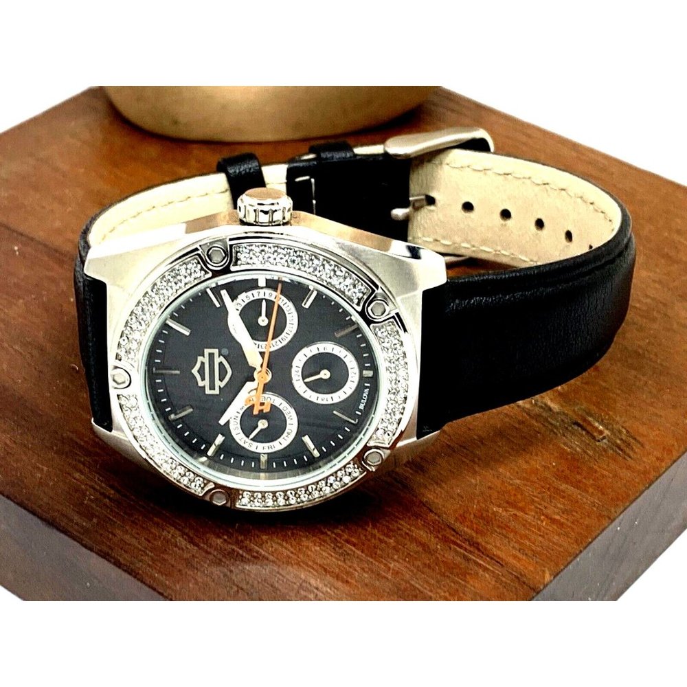 Bulova Silver and Black Women's Watch - Picture 8 of 14